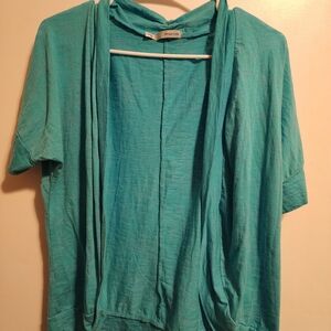 Maurices Teal Open-Front Blouse